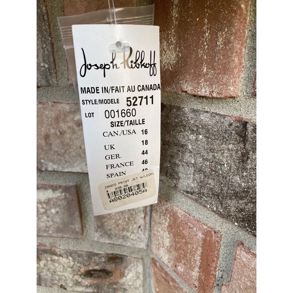 Womens 16 Tiger Cheetah 2 Button Brown Luxury Mob Wife Jacket by Joseph Ribkuff - Picture 10 of 13